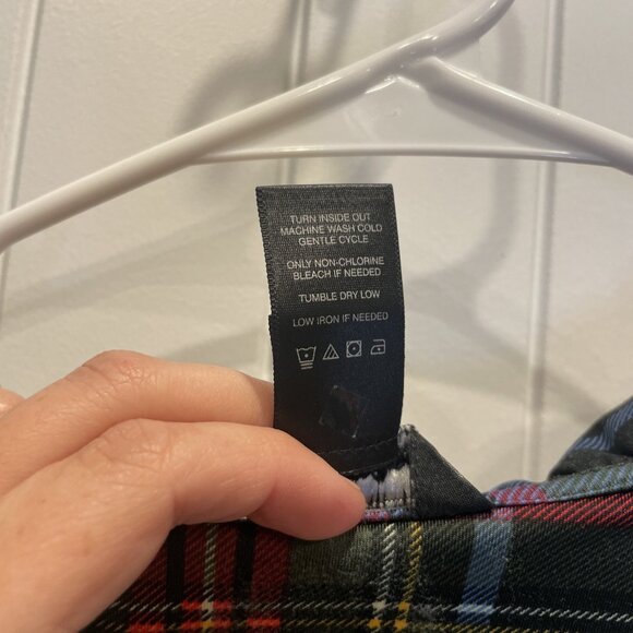 Ali Miles Women’s 2X Tartan Plaid Ruffle Neck Tunic Top Blouse Christmas Holiday - Picture 4 of 7